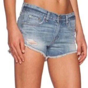 Rag & Bone Low Rise Soft Denim Micro Mini Shorts Size 26